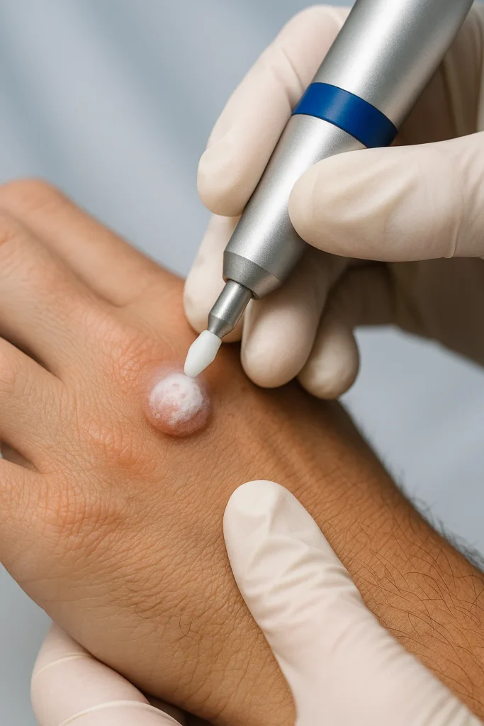 example of wart removal Oxfordshire using cryopen