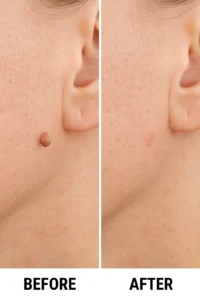 Skin tags removal Oxfordshire before and after