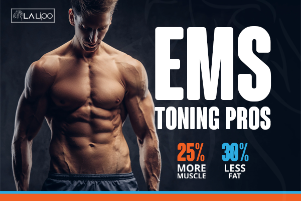 Image of man with sculpted stomach showing the fat loss and muscle gain of LA-EMS Body Sculpting Treatment Oxfordshire
