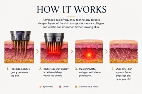 Diagram of how Collagen Lift Therapy Oxfordshire works