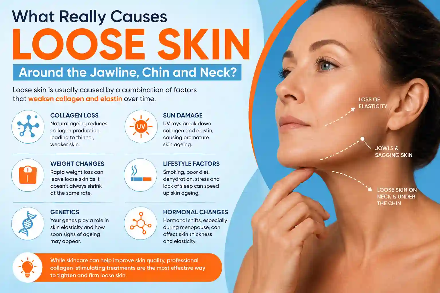 What Really Causes Loose Skin Around the Jawline, Chin and Neck Oxfordshire?
